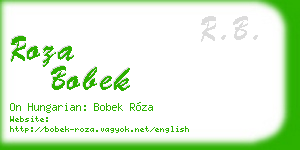 roza bobek business card