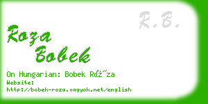 roza bobek business card